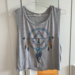 Forever21 Tribal Print Crop Top